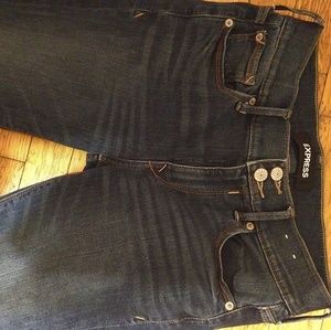 Express stretch cropped denim leggings size 2